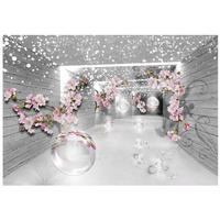 FOTOTAPETE 3D Effekt Blumen 250x175 - Multicolor, Papier (250/175cm) - Wallarena