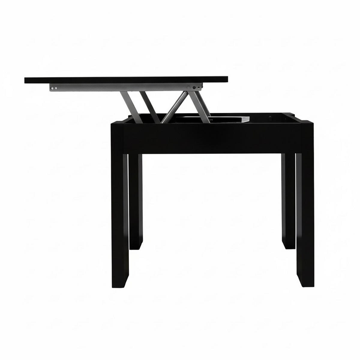 COUCHTISCH NEWTON / 100x50cm - Schwartz - Schwarz, Holzwerkstoff (100/50/43cm) - Weber Industries