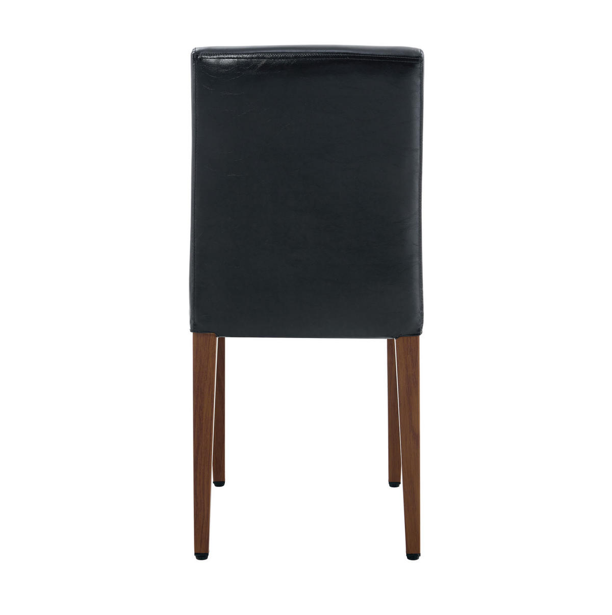 ESSZIMMERSTUHL 4er-Set 90 cm PU-Leder Schwarz Nussbaumoptik - Schwarz, Metall (47/90/41cm) - Meubliv