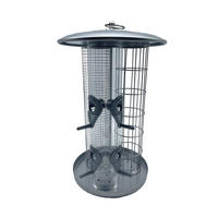 VOGELFUTTERSTATION - Silberfarben, Kunststoff/Textil (21/34.5/21cm) - Relaxdays