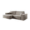 ECKSOFA NEPTUN 255/148 in Cord Beige links - Beige, Holz/Holzwerkstoff (255/148cm) - Deine Möbel 24