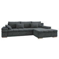 ECKSOFA Bangkok, Seite: Rechts - Greige/Silberfarben, Holz/Textil (310/175cm) - MIRJAN24