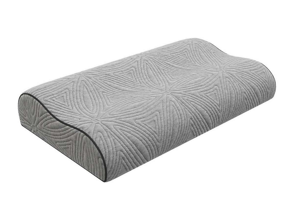 ERGONOMISCHES Kopfkissen fest - Memory Schaum - Mit abnehmbarem Bezug - 38 kg/m³ - 40 x 60 - Grau - VIANCA - Grau, Textil (60/40cm) - Vente-Unique