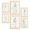 POSTER Set Mit 6 Yoga Musen 2 A3 & A4 Rahmen Aus Hellem Holz - Beige, Papier (29/3/42cm) - Nacnic