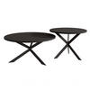 COUCHTISCH rund auf MDF, Schwarz - Schwarz, Holzwerkstoff (75/75/36cm) - Idohome