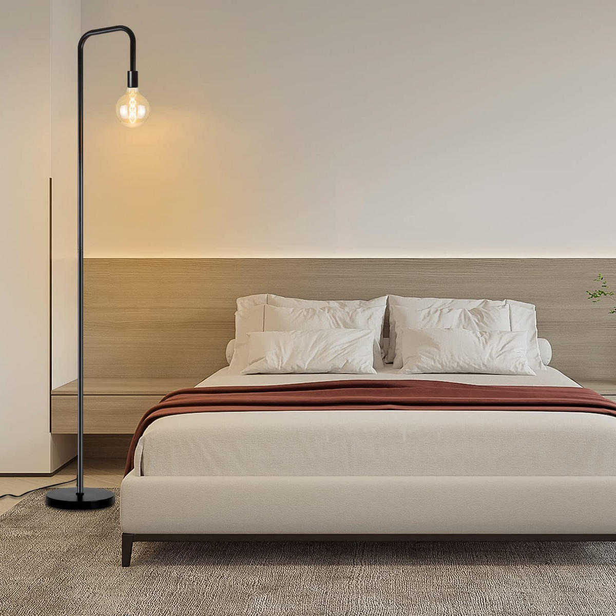 STEHLAMPE Zyvva 28.5/28.5/157.0 cm - Schwarz, Metall (28.5/28.5/157cm) - ZMH