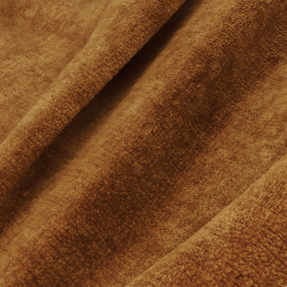 ECKSOFA rechtwinklig LOMI Geprägter Samt Karamell 274cm - Braun, Textil (274/174cm) - Premium Interiors