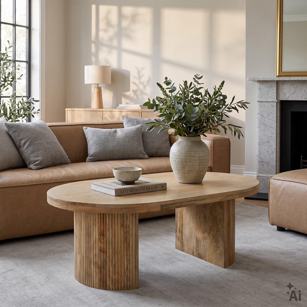 COUCHTISCH AMBA natur - Naturfarben, Holz (74/120/46cm) - IDIMEX