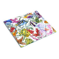 GLASPLATTE 60x52 cm Korallenriff - Orange, Glas (60/0.4/52cm) - TULUP
