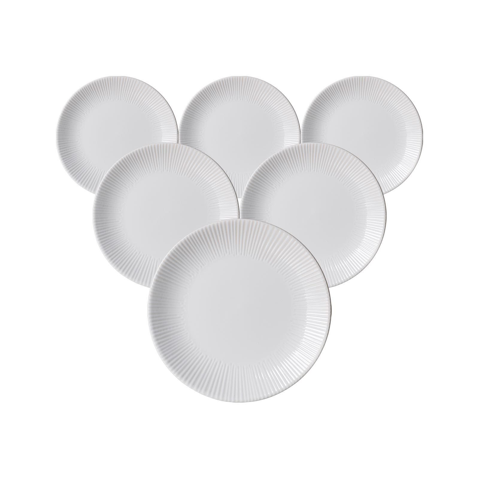 DESSERTTELLER Banda Weiß ø 21 cm 6er Set - Weiß, Keramik (21cm) - Ritzenhoff Breker
