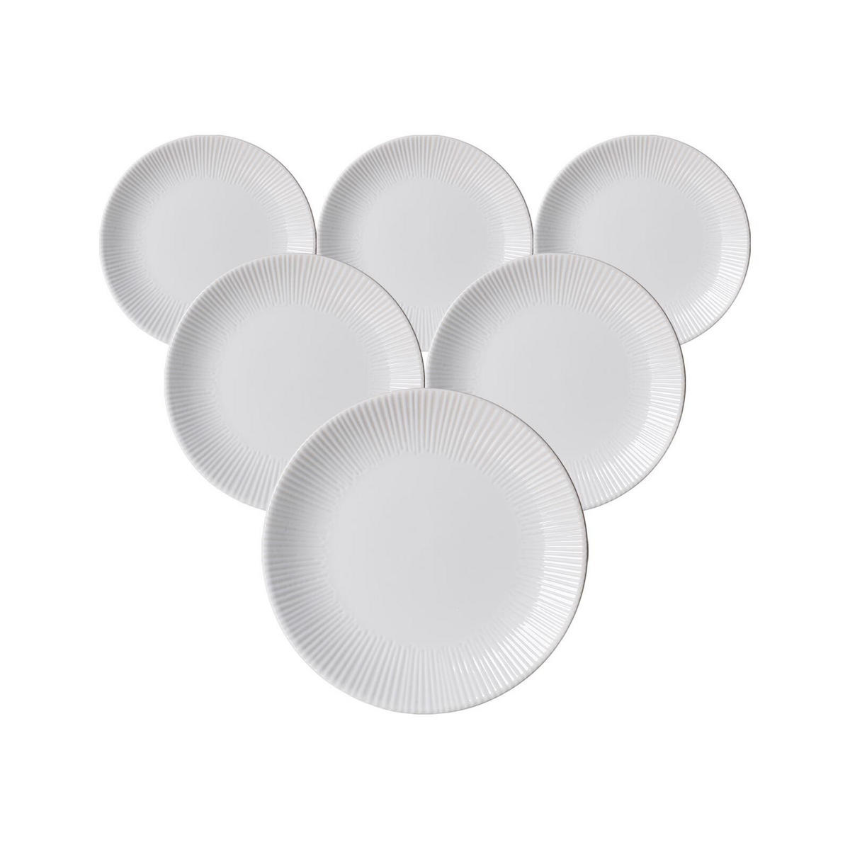 DESSERTTELLER Banda Weiß ø 21 cm 6er Set - Weiß, Keramik (21cm) - Ritzenhoff Breker