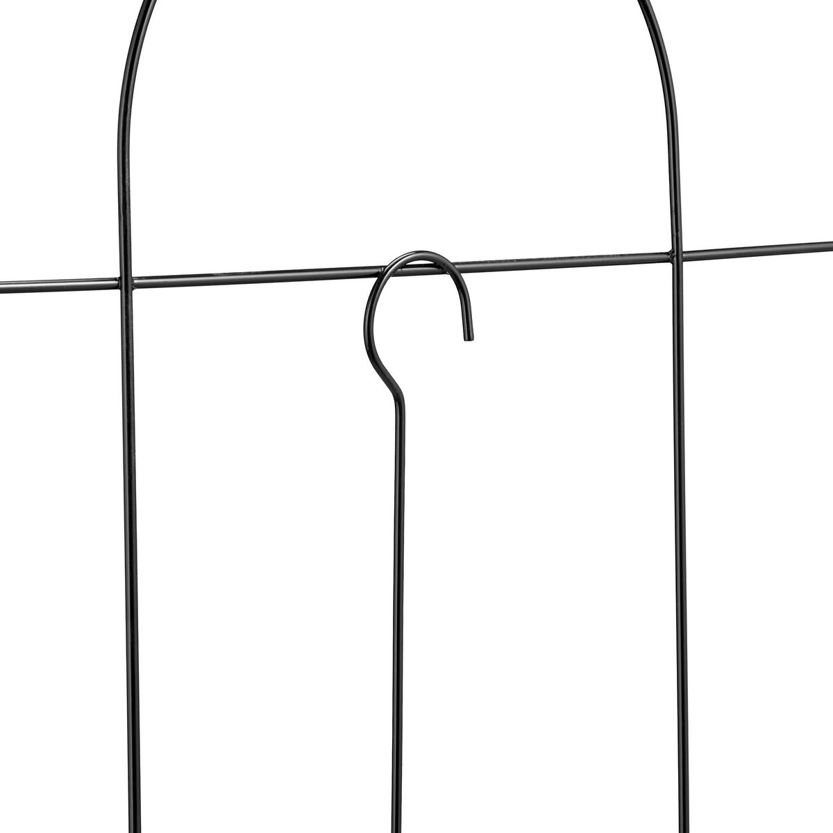 5XBEETZAUN - Schwarz, Metall (244.5/80/1cm) - Relaxdays