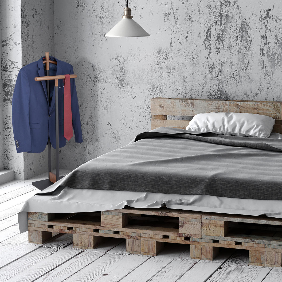 HERRENDIENER - Multicolor, Holz/Metall (47/112/20cm) - Relaxdays