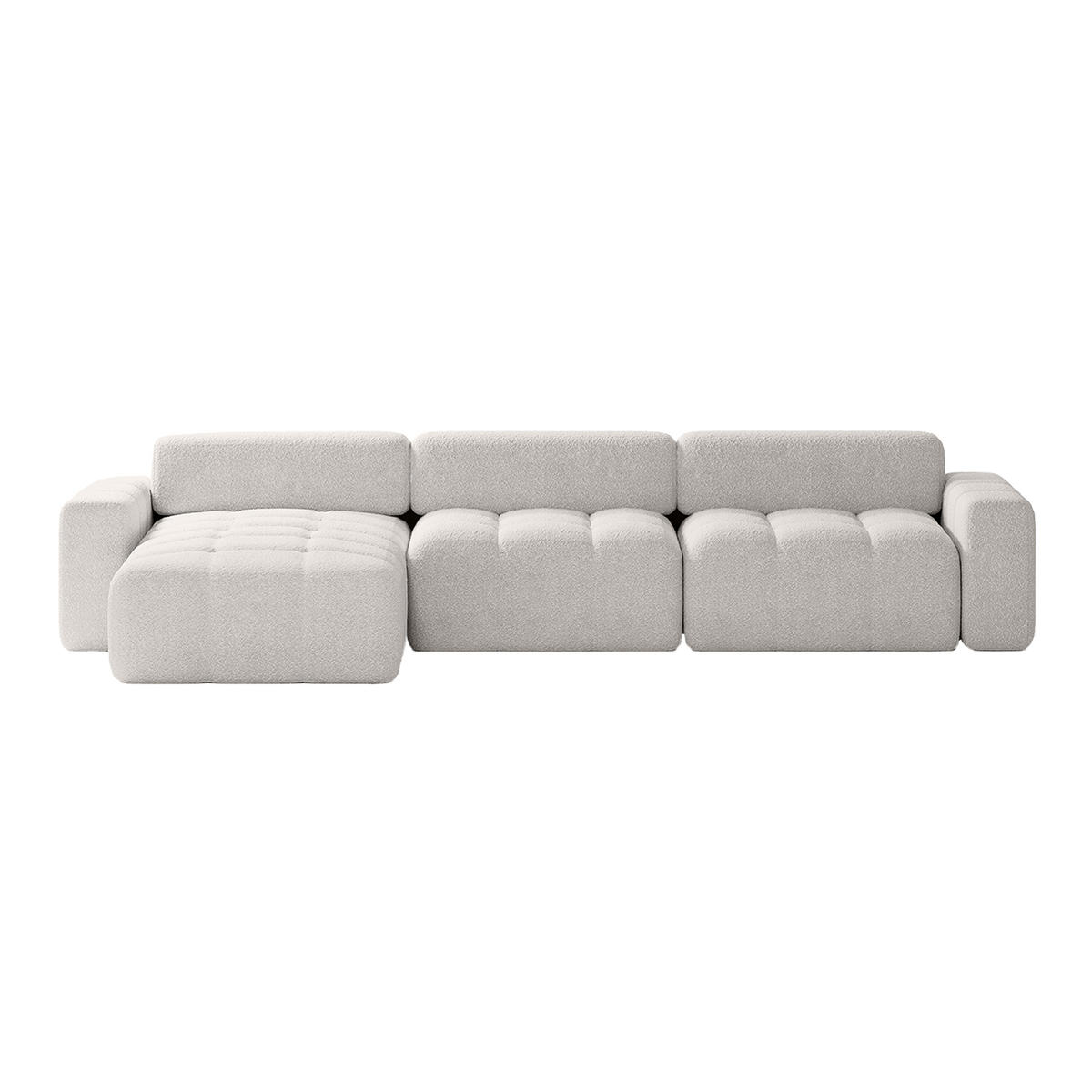 ECKSOFA RIFU SO mit Schlaffunktion, Grau - Grau, Textil (346/185cm) - Fedve