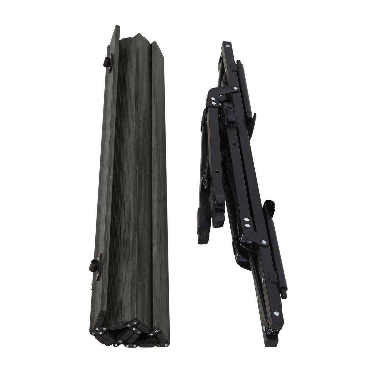 CAMPINGTISCH Höhenverstellbar Schwarz - Schwarz, Metall (51.5/90/68cm) - JAWINIO