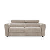 SOFA CALVERA 3-Sitzer, ecru - Ecru/Schwarz, Holzwerkstoff/Textil (204/79/106cm) - Courtois Laville