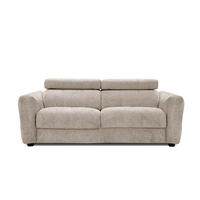 SOFA CALVERA 3-Sitzer, ecru - Ecru/Schwarz, Holzwerkstoff/Textil (204/79/106cm) - Courtois Laville