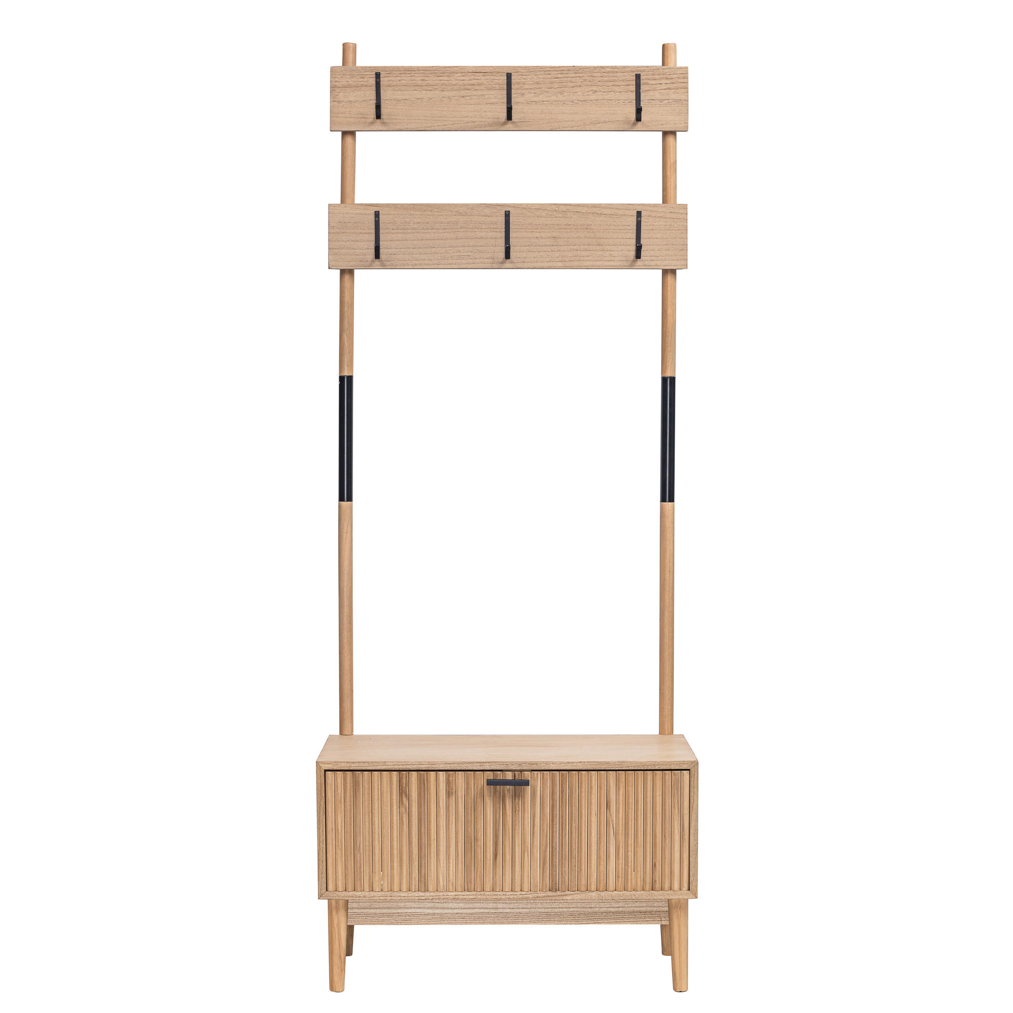 GARDEROBE Metall Braun - Braun, Metall (72/185/35cm) - Nordlys