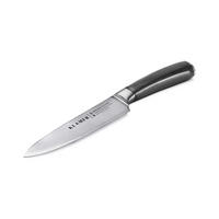 MESSER Damast Allzweckmesser 13 cm Pakkaholz - Schwarz, Metall (25cm) - KLAMER