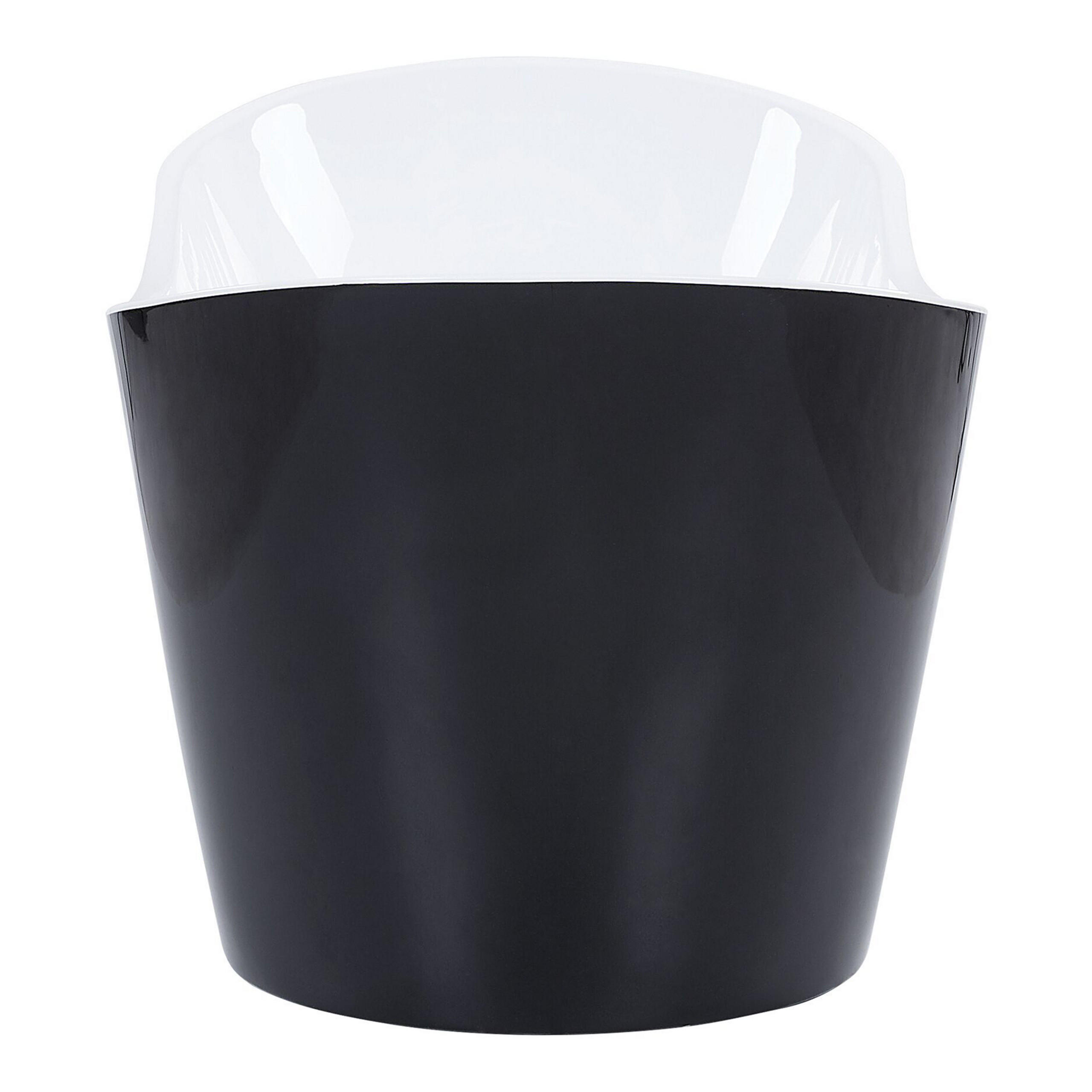 Beliani Badewanne Schwarz 75x72x150 cm