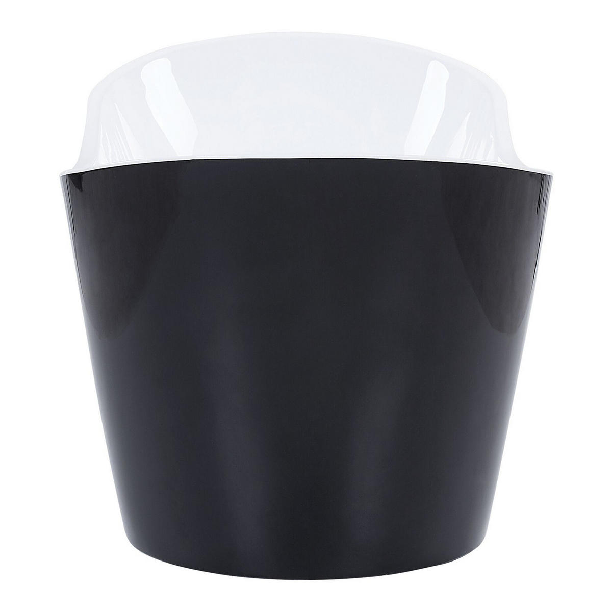 BADEWANNE FREISTEHEND 75x150x72 cm schwarz Antigua - Schwarz, Kunststoff (75/72/150cm) - Beliani