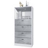 KOMMODE Pino Fronten in Beton Oxid Optik - Hellgrau, Holzwerkstoff (56/125/36cm) - Vladon