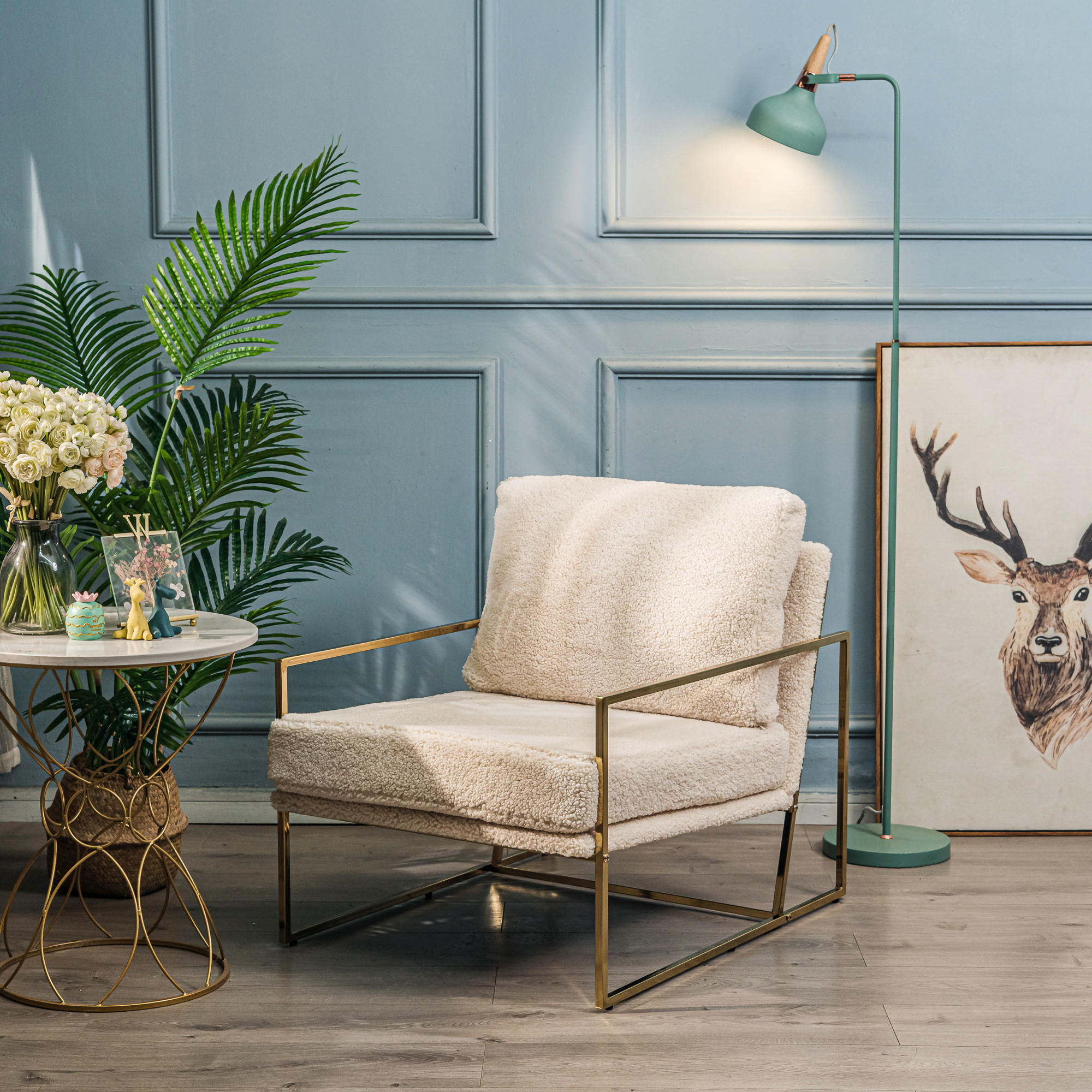 Thumbnail - Nordlys Sessel, Weiß, Textil, 68x81x87 cm, Oeko-Tex®, Wohnzimmer, Sessel, Polstersessel