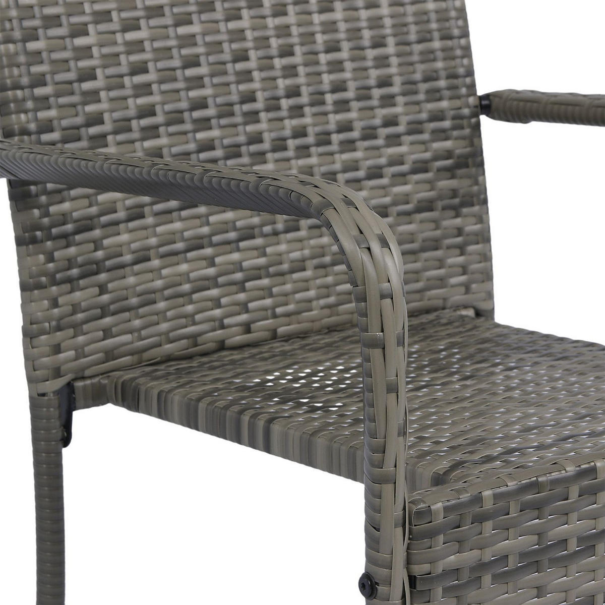 GARTENSTÜHLE Yoro 8er-Set - Grau, Kunststoff (50/90/50cm) - Juskys