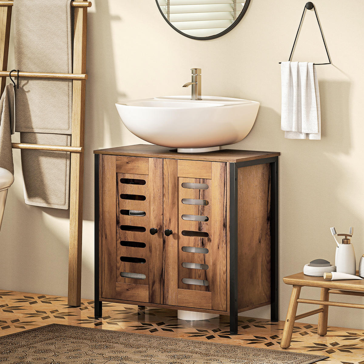 HÄNGESCHRANK Rustikales Braun 1 Stück - Beige, Naturmaterialien (60/60/30cm) - GiPP
