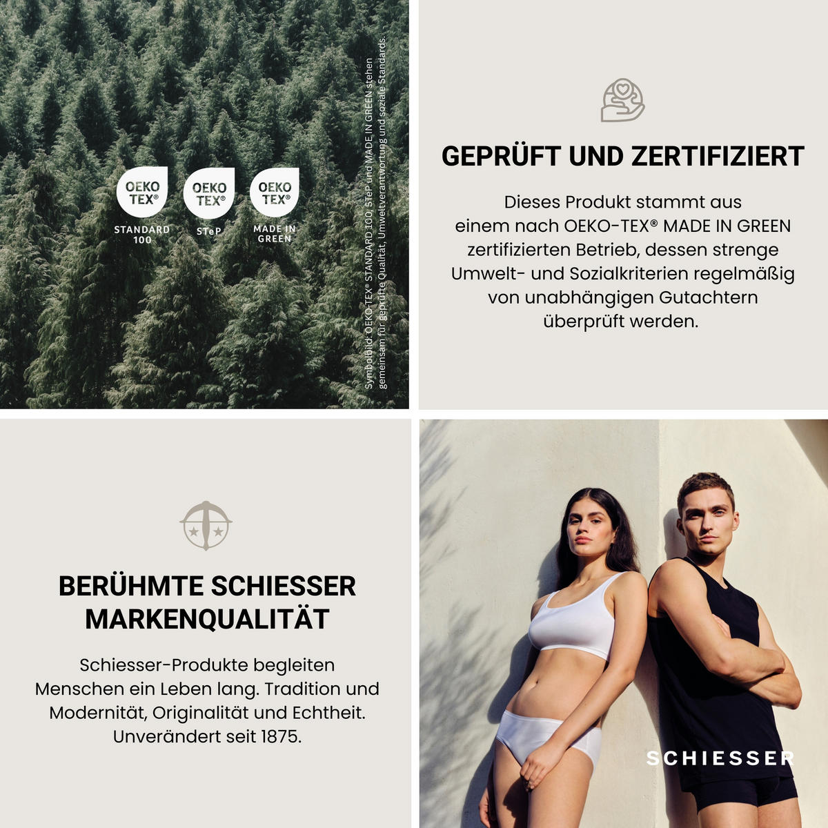 BETTWÄSCHESET Doubleface - Renforcé - 2-teilig - 155 x 220 cm - Grün - Grün, Textil (155/220cm) - SCHIESSER