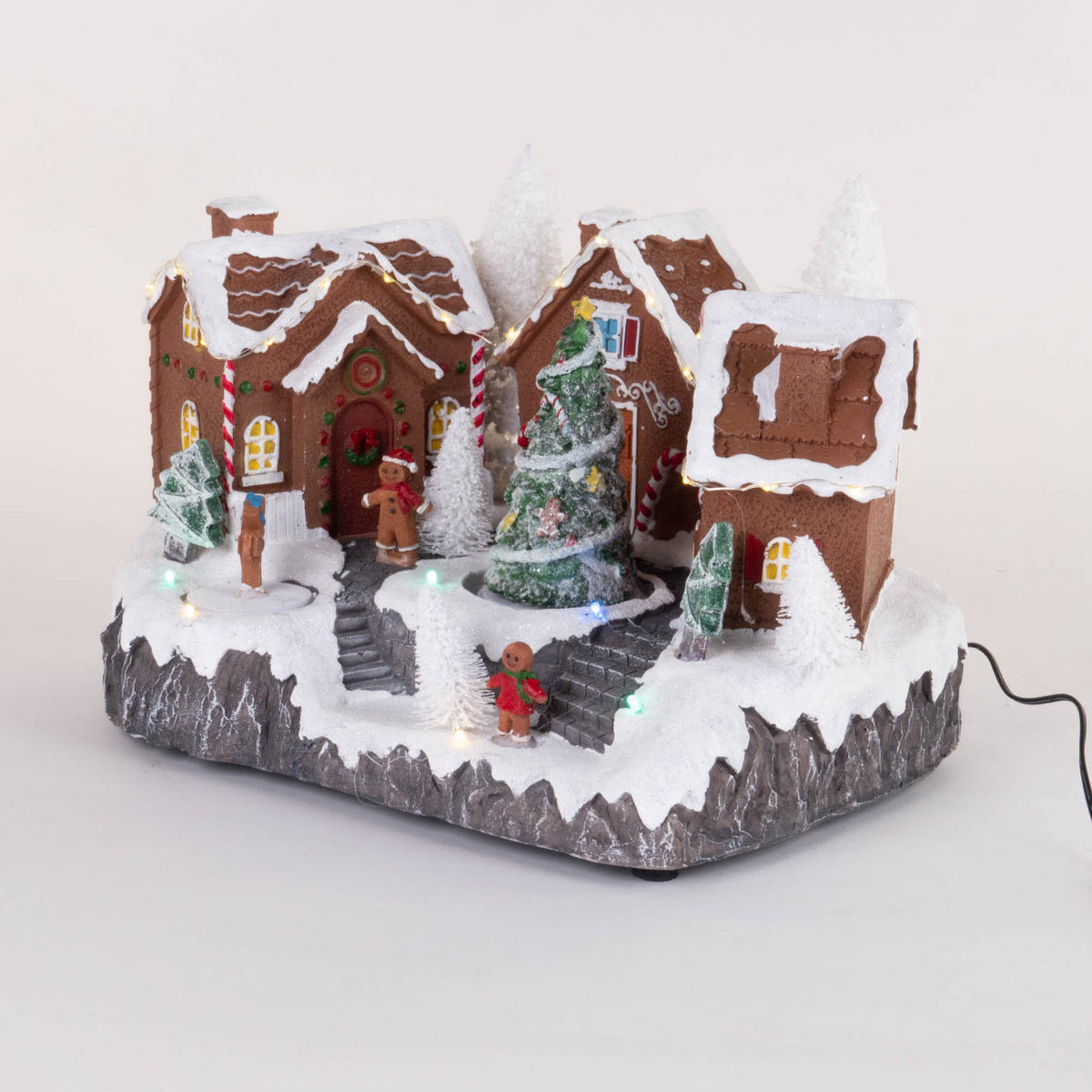 WEIHNACHTSSZENE Lebkuchenhaus 31/23 cm - Multicolor, Kunststoff (23/18/31cm) - Fééric Lights and Christmas