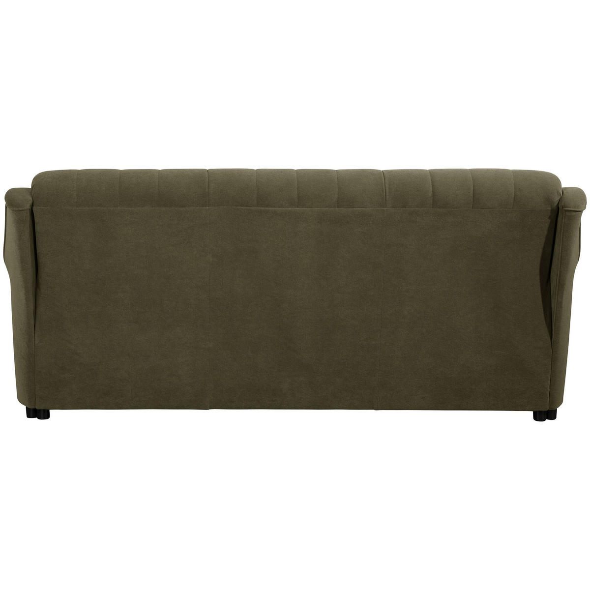 SOFA 3-Sitzer mit Bettfunktion Kaylyn Flockstoff grün - Grün, Kunststoff (83/89/207cm) - 58aufmkessel