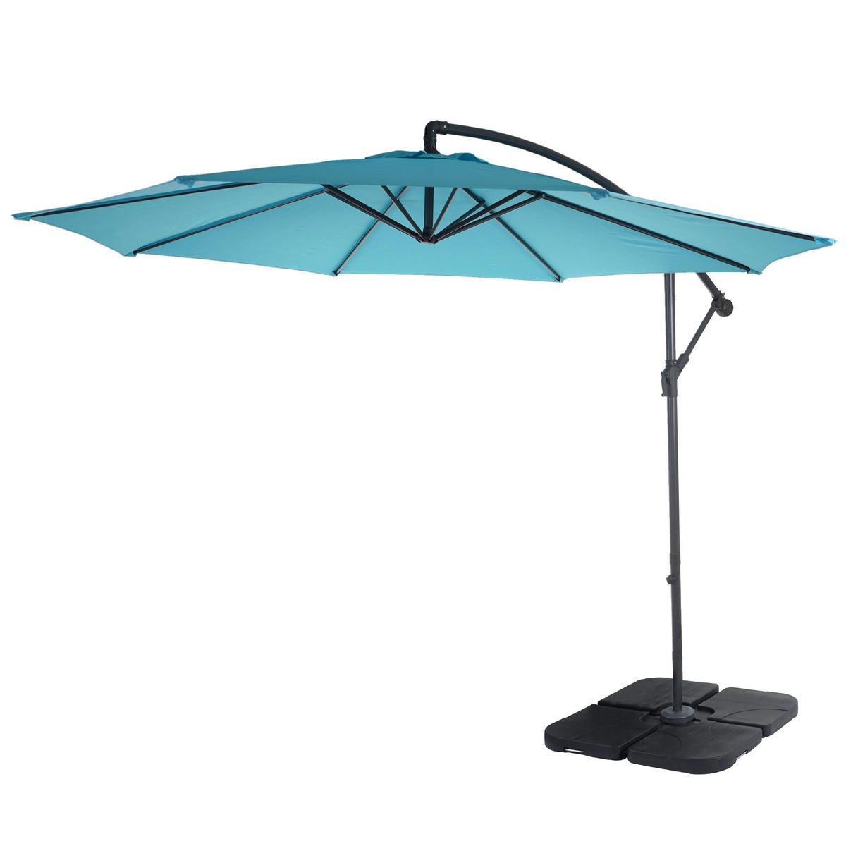 AMPELSCHIRM NEIGBAR Türkis - Türkis, Textil (360/295cm) - MCW