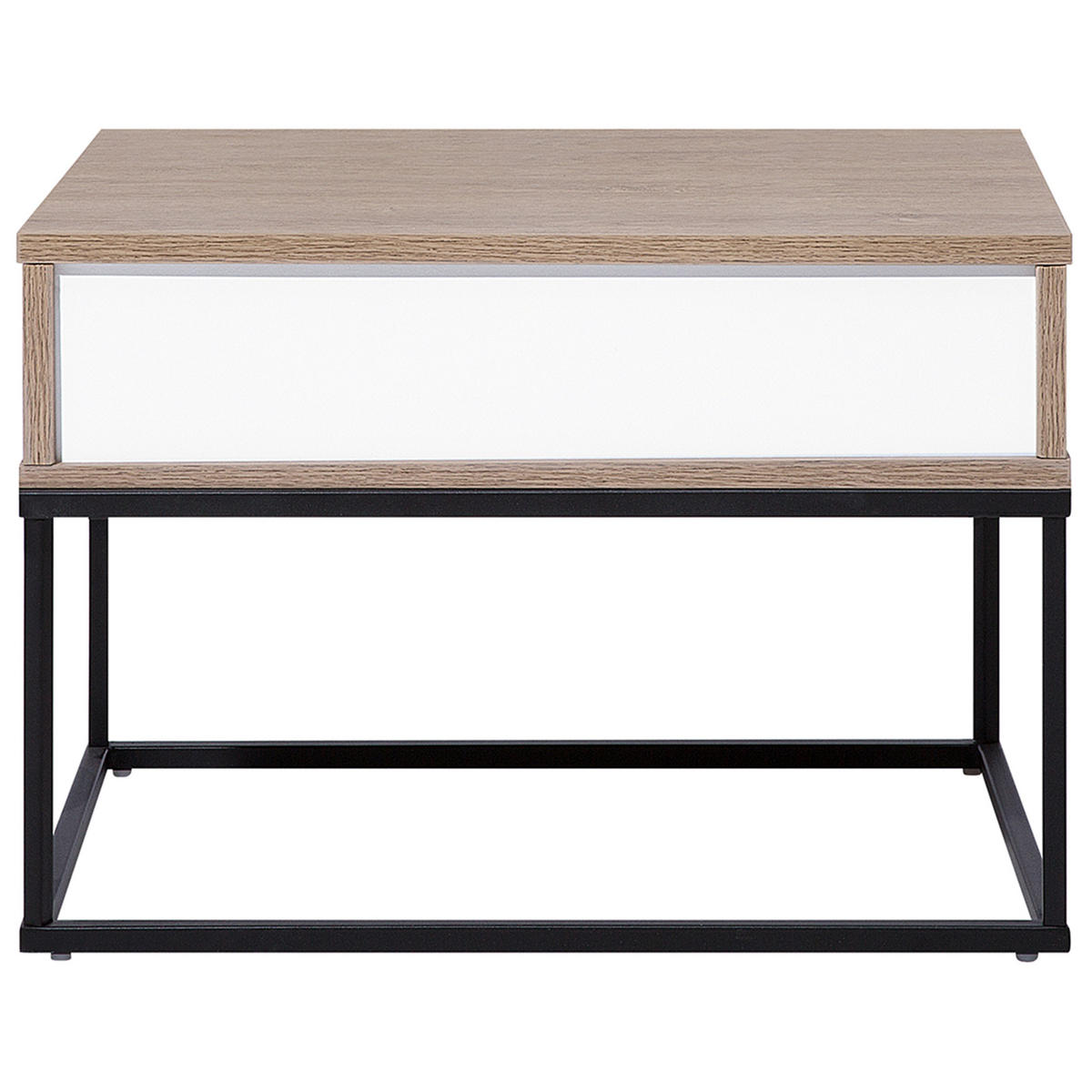 NACHTTISCH dunkler Holzfarbton rechteckig 41/55 cm Cairo - Dunkelbraun, Holzwerkstoff (55/39/41cm) - Beliani