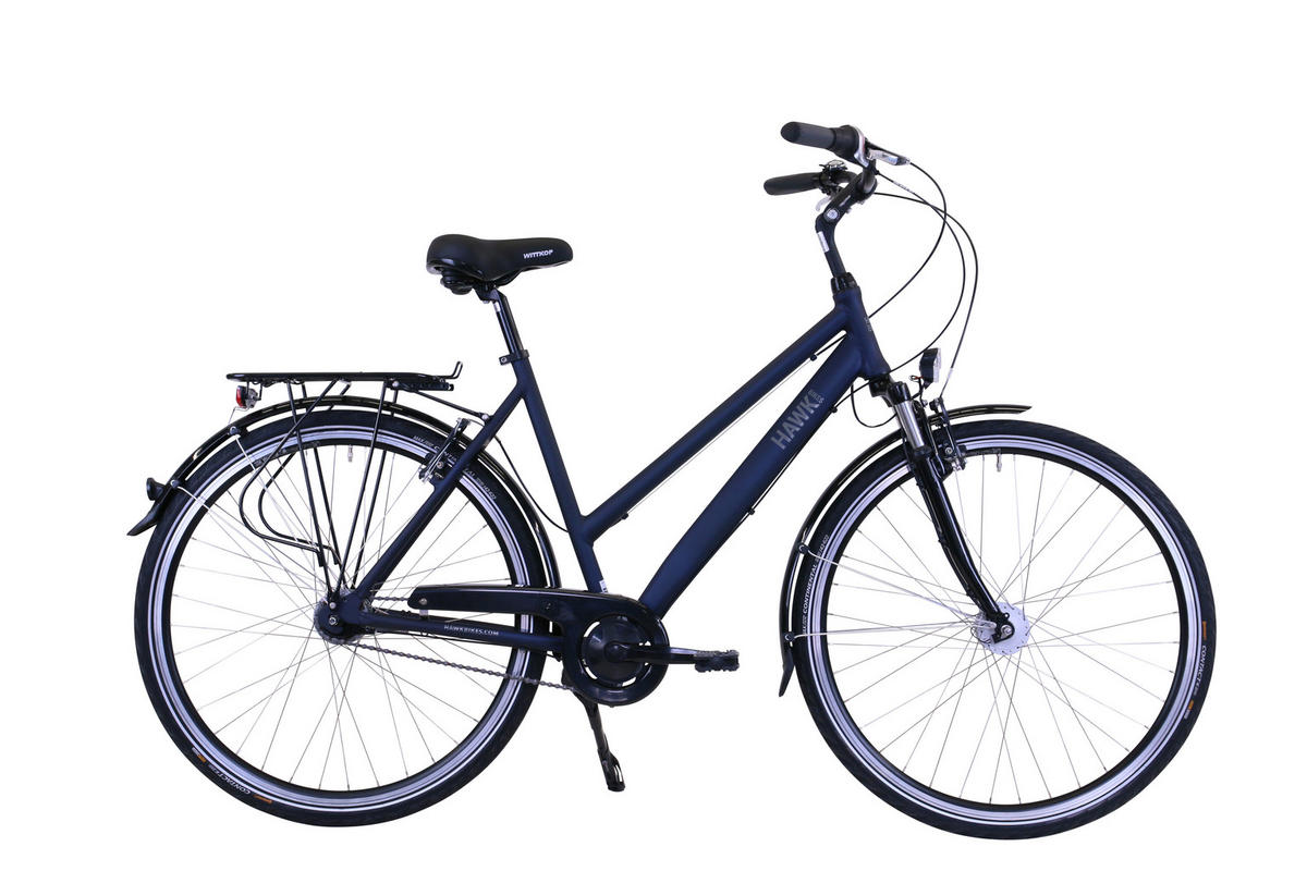 CITYBIKE Citytrek Lady Deluxe Ocean Blue 7 Gang 28 Zoll Größe: 53cm - Blau, Metall (53cm) - Hawk Bikes