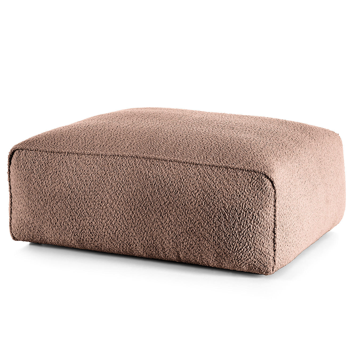 POLSTERHOCKER - Mauve/Schwarz, Kunststoff/Textil (81/38/100cm) - home24