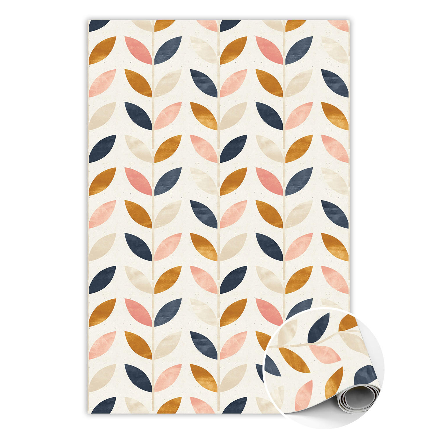 VINYL TEPPICH 140x210 cm Kleine Blätter - Gelb, Kunststoff (140/210cm) - TULUP