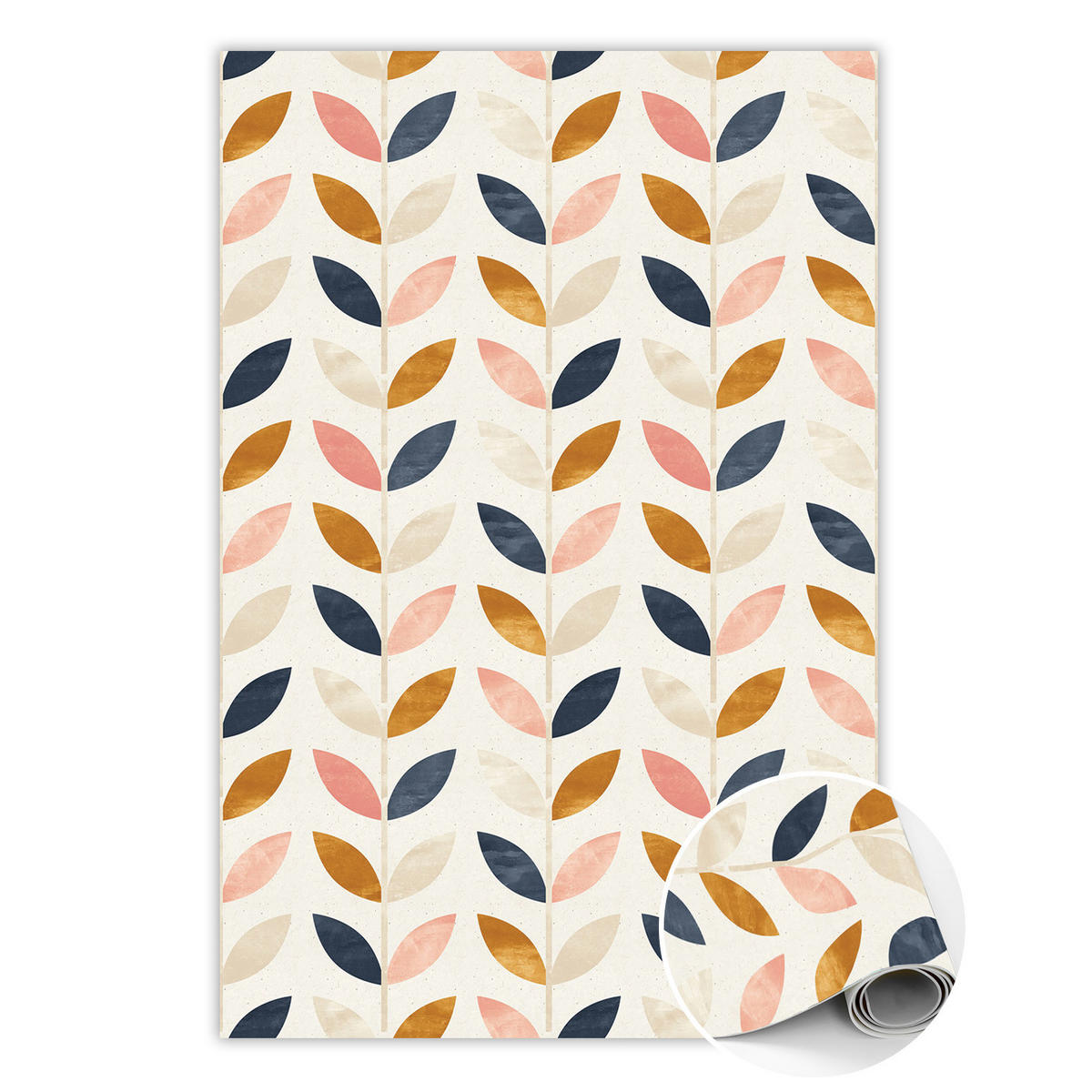 VINYL TEPPICH 150x225 cm Kleine Blätter - Gelb, Kunststoff (150/225cm) - TULUP