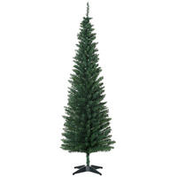 WEIHNACHTSBAUM 390 Spitzen Tannenbaum mit Kunststoffständer Grün - Grün, Kunststoff (180cm) - HOMCOM