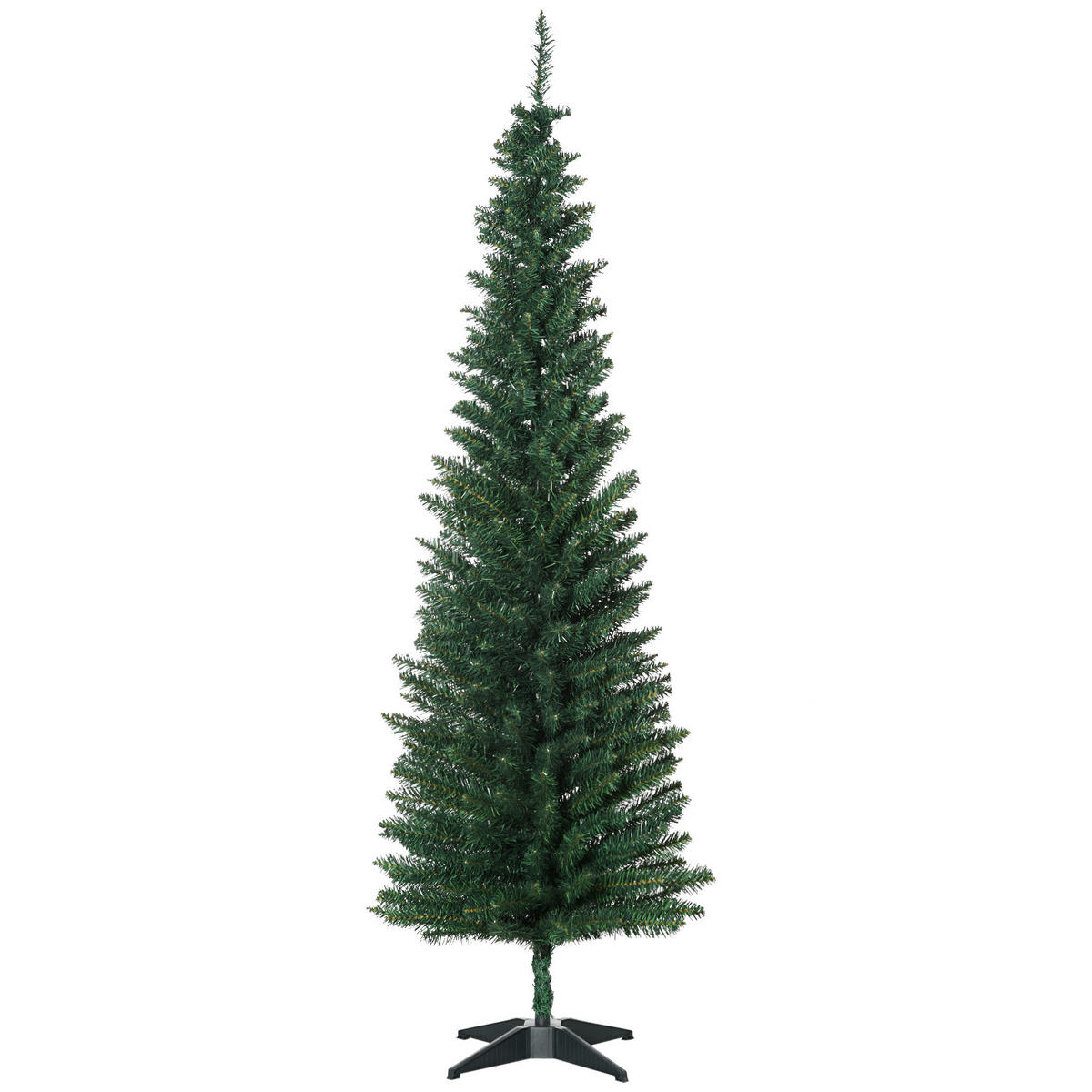 WEIHNACHTSBAUM 390 Spitzen Tannenbaum mit Kunststoffständer Grün - Grün, Kunststoff (180cm) - HOMCOM