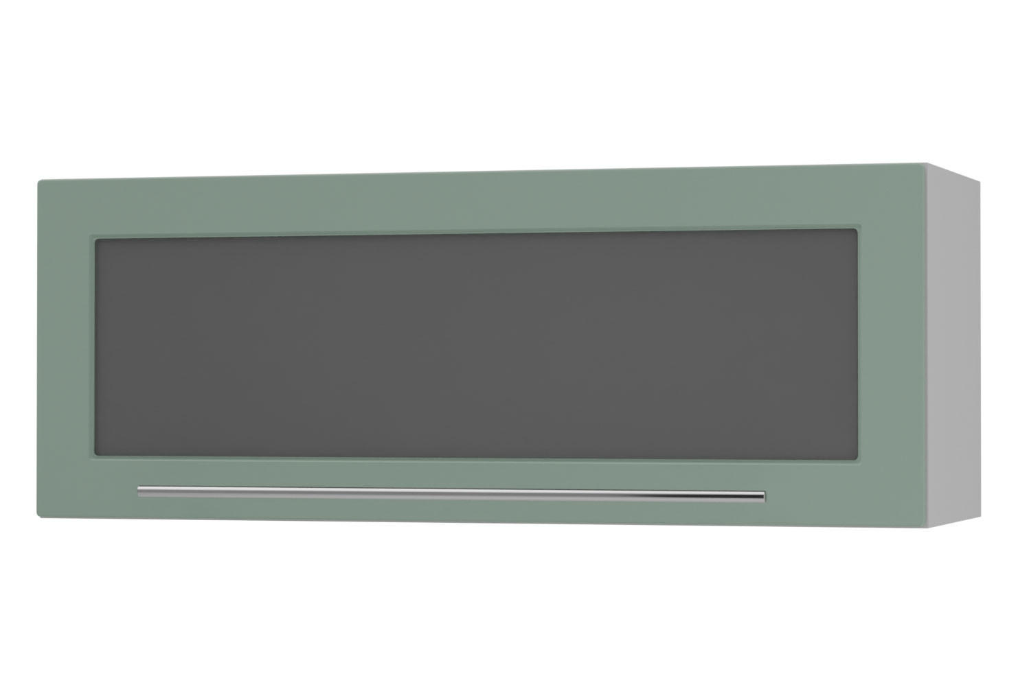 KÜCHENHÄNGESCHRANK Kvantum W4BS/90-AV Mint Matt / Grau Matt 90 / 32,5 / 36cm - Grau/Mintgrün, Holz/Holzwerkstoff (90/36/32.5cm) - Feldmann-Wohnen