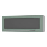 KLAPPHÄNGESCHRANK Kvantum W4BS/90 Mint Matt / Grau Matt 90 / 32,5 / 36cm - Grau/Mintgrün, Holz/Holzwerkstoff (90/36/32.5cm) - Feldmann-Wohnen