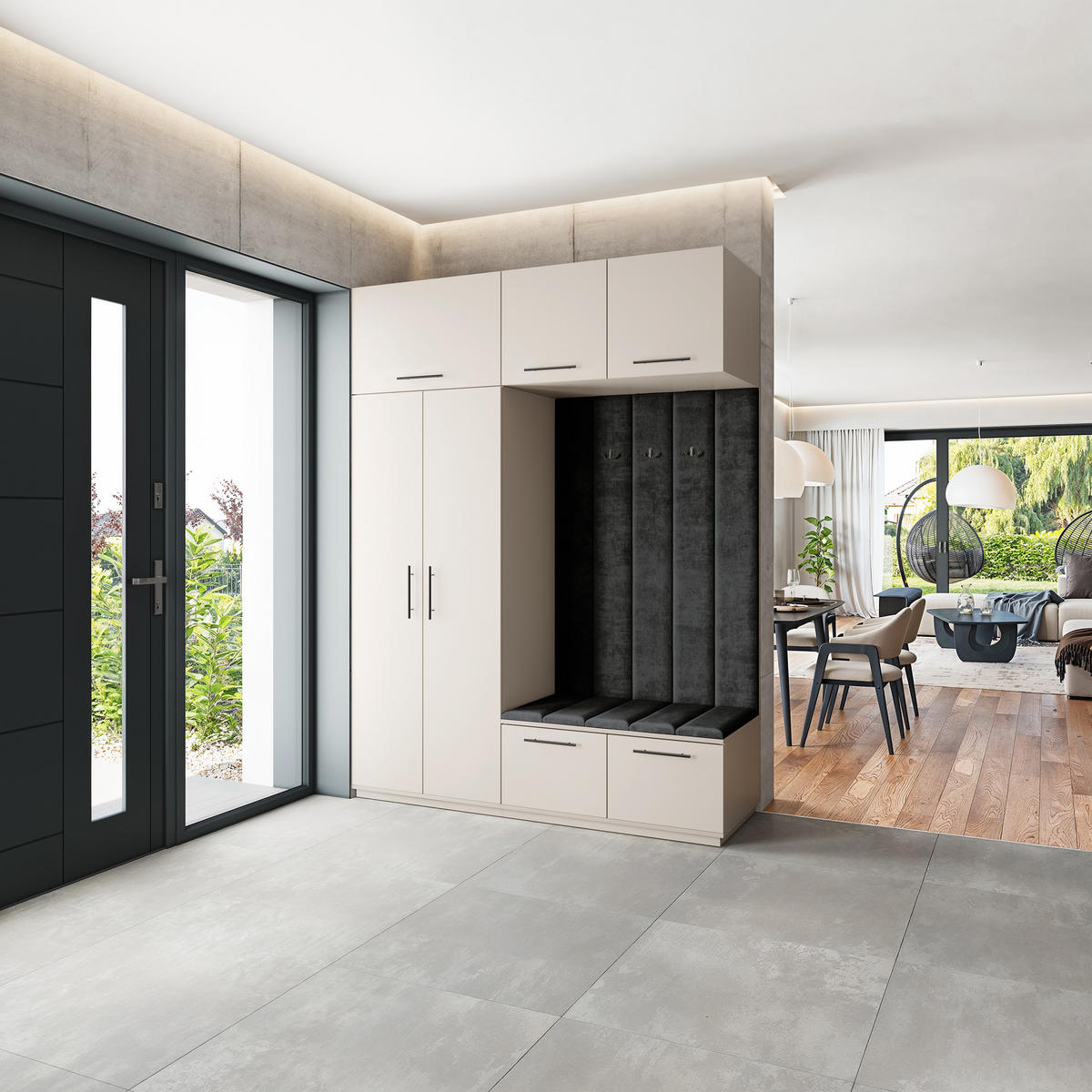 GARDEROBENSCHRANK REMA 180/240/60 cm Modern Kaschmir - Kaschmir, Holzwerkstoff (180/240/60cm) - MASSENO