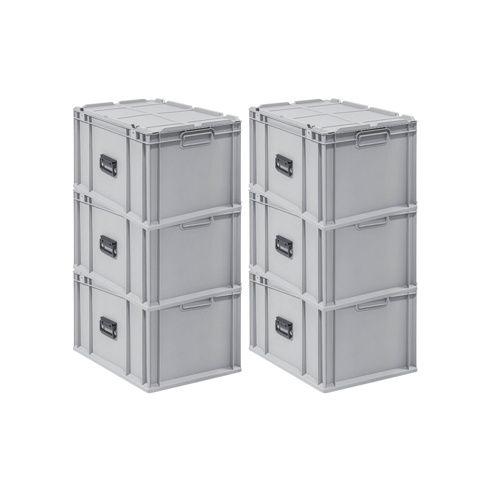 EUROBOX 6x Nextgen Portable 335x40x60cm 65 Liter - Grau, Kunststoff (40/33.5/60cm) - PROREGAL