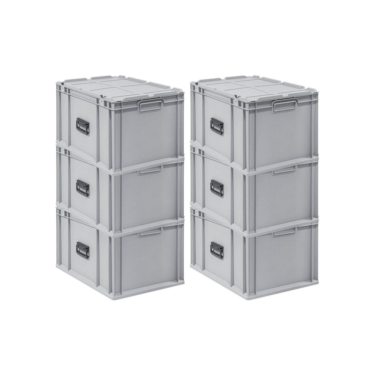 EUROBOX 6x Nextgen Portable 335x40x60cm 65 Liter - Grau, Kunststoff (40/33.5/60cm) - PROREGAL