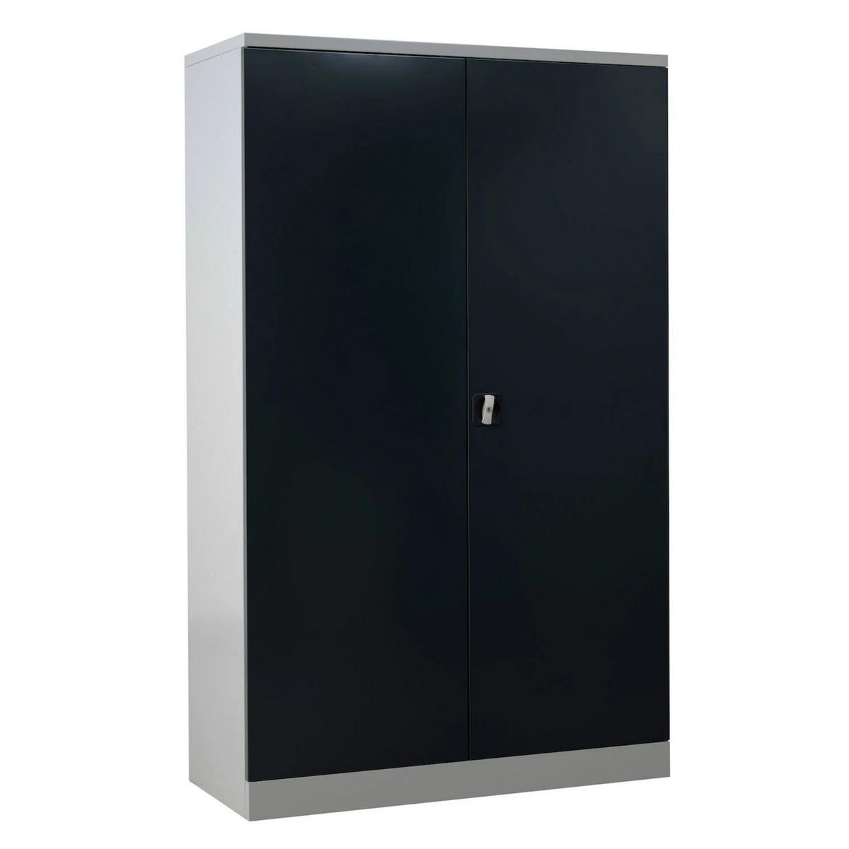 STAHLSCHRANK Bee mit 5 lackierten Fachböden 195x120x50 cm Korpusfarbe Lichtgrau Frontfarbe Anthrazit - Anthrazit, Metall (120/195/50cm)