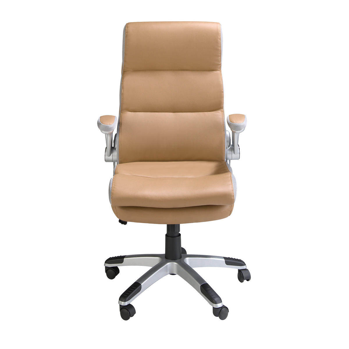 CHEFSESSEL Braun Grau Stahl 66/72/112 cm - Edelstahlfarben/Braun, Leder/Kunststoff (66/112/72cm) - ANGEL CERDA