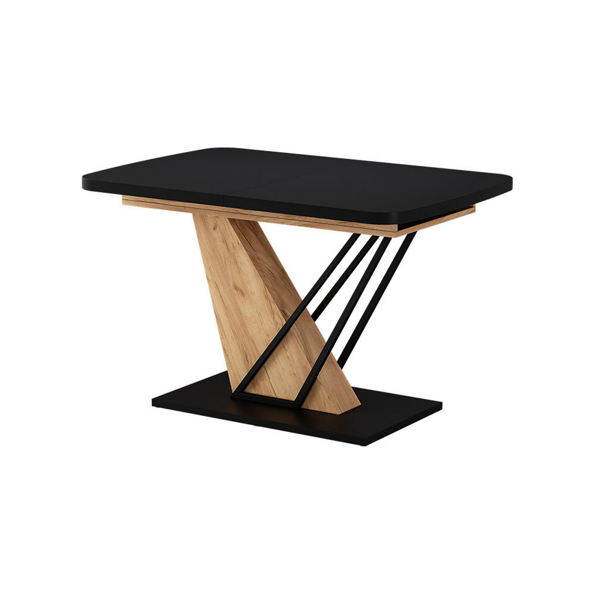 JÍDELNÍ STŮL Fenaro Černý/zlatý dub - medově dubová/černá, kompozitní dřevo (80/120/77.4cm) - Vicco