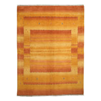 GABBEH-TEPPICH handgeknüpft Rizbaf Orange 202/149 cm Schurwolle - Orange, Textil (149/202cm) - Looma