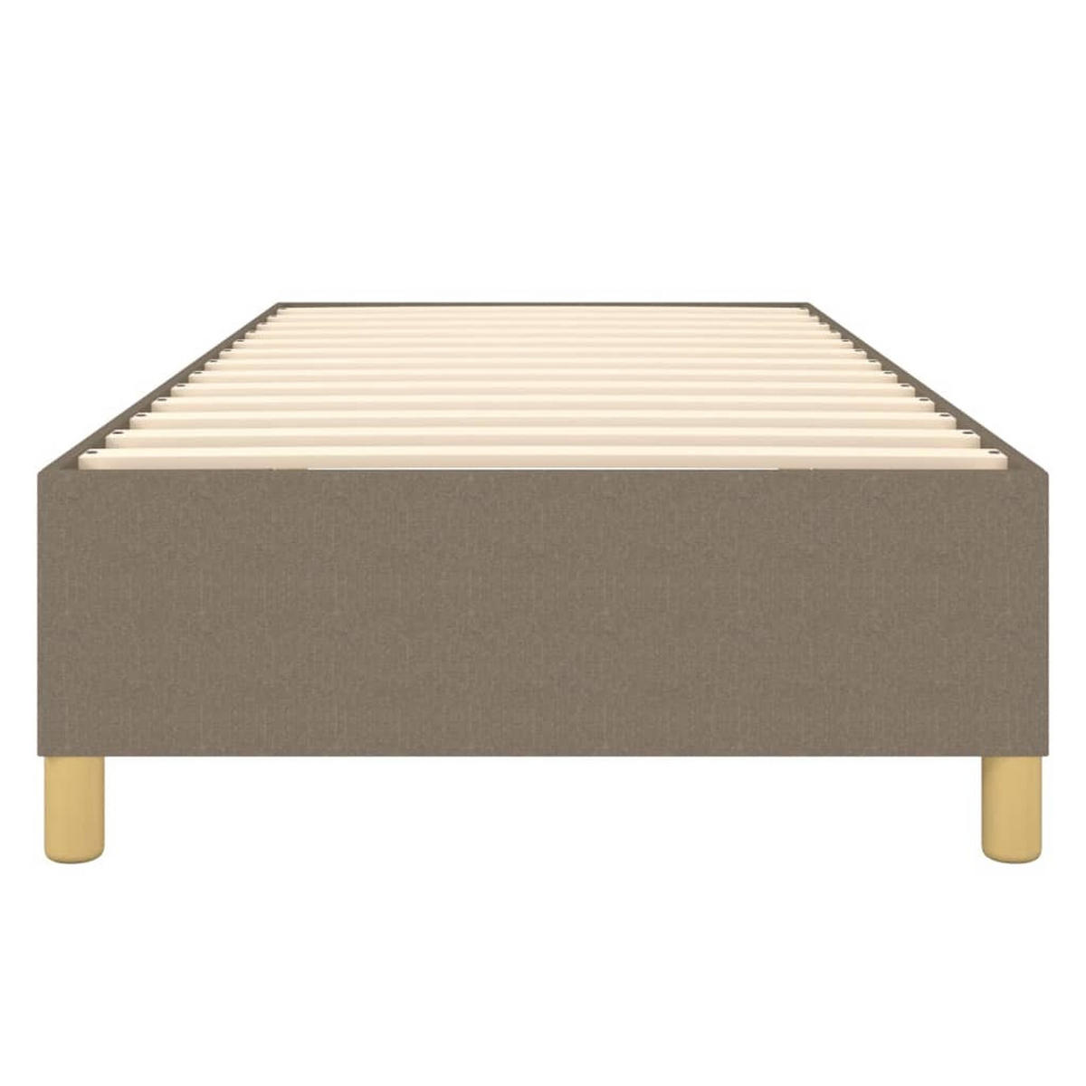 BETTGESTELL Taupe 90/200 Cm Stoff - Taupe, Holzwerkstoff (90/200cm) - vidaXL